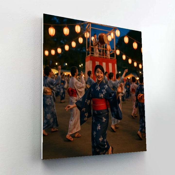 Obon Bon Odori Dance Tokyo Park Numbered painting kits