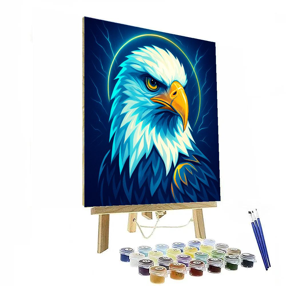 Iridescent Storm Eagle Number painting