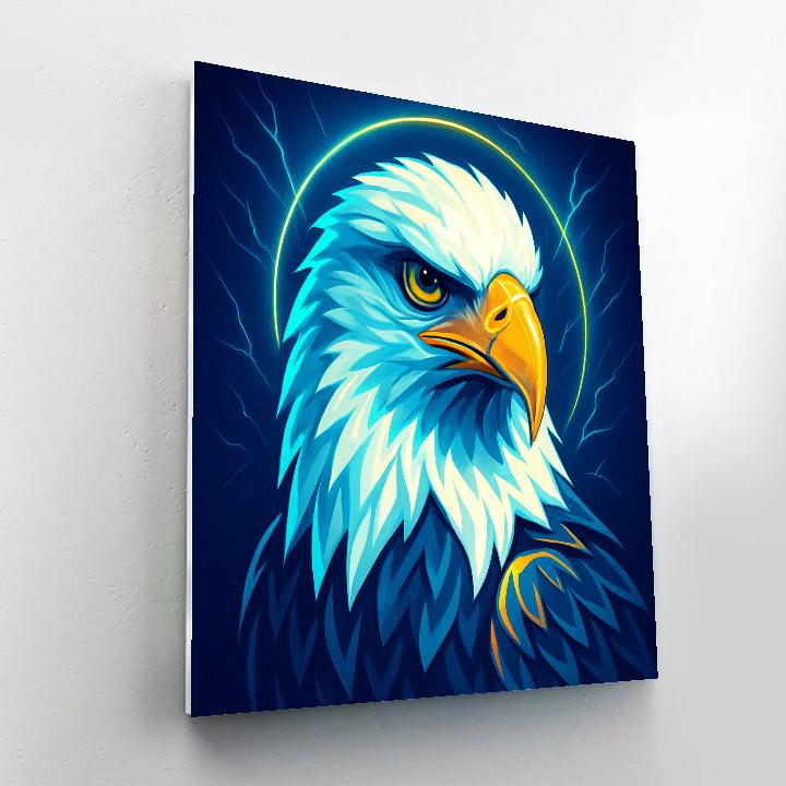 Iridescent Storm Eagle Number painting