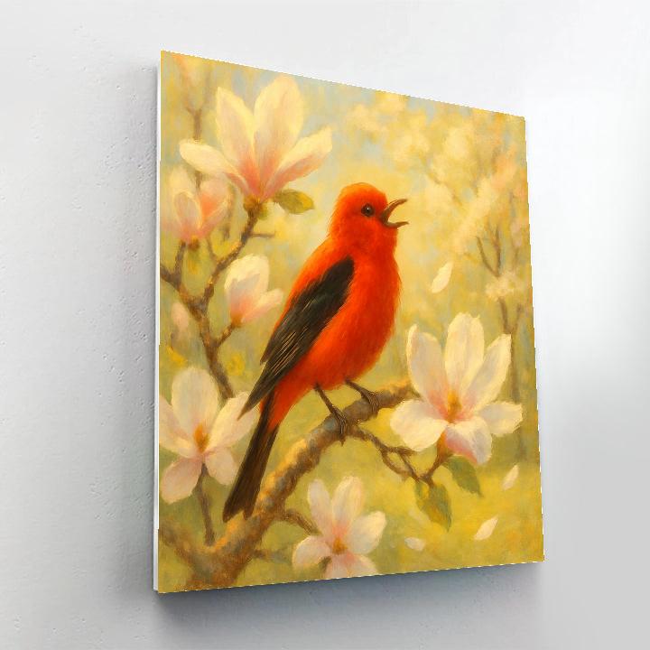 Tanager Song In The Magnolia Breeze Painting by numbers kit