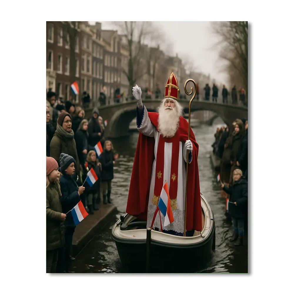 Sinterklaas Arrival Canal Parade Amsterdam DIY paint by numbers