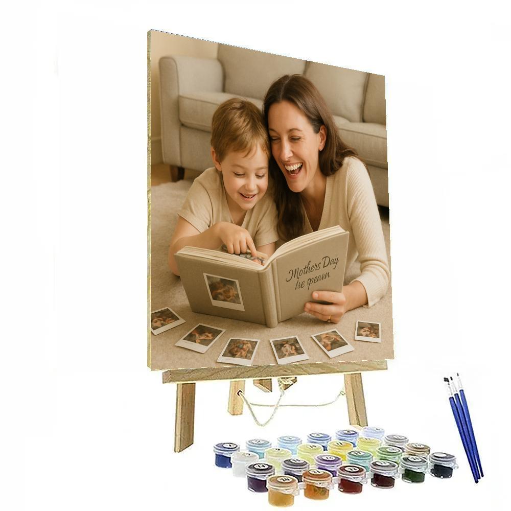 Mothers Day Photo Album On The Floor Number painting