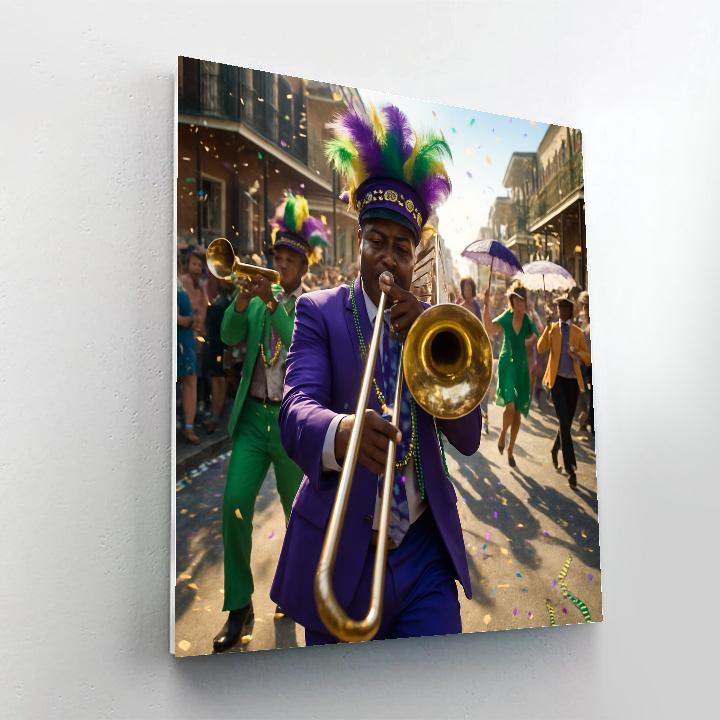 Mardi Gras Second Line New Orleans Numbered painting kits