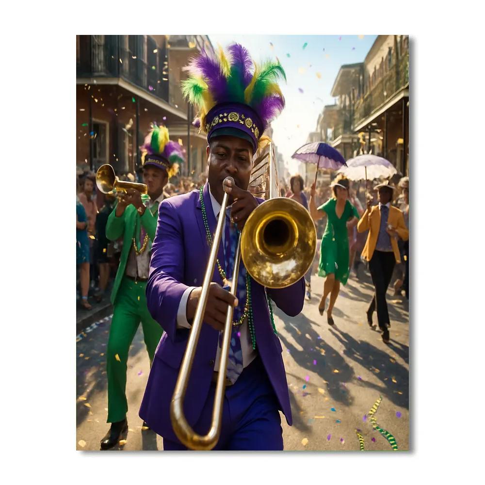 Mardi Gras Second Line New Orleans Numbered painting kits