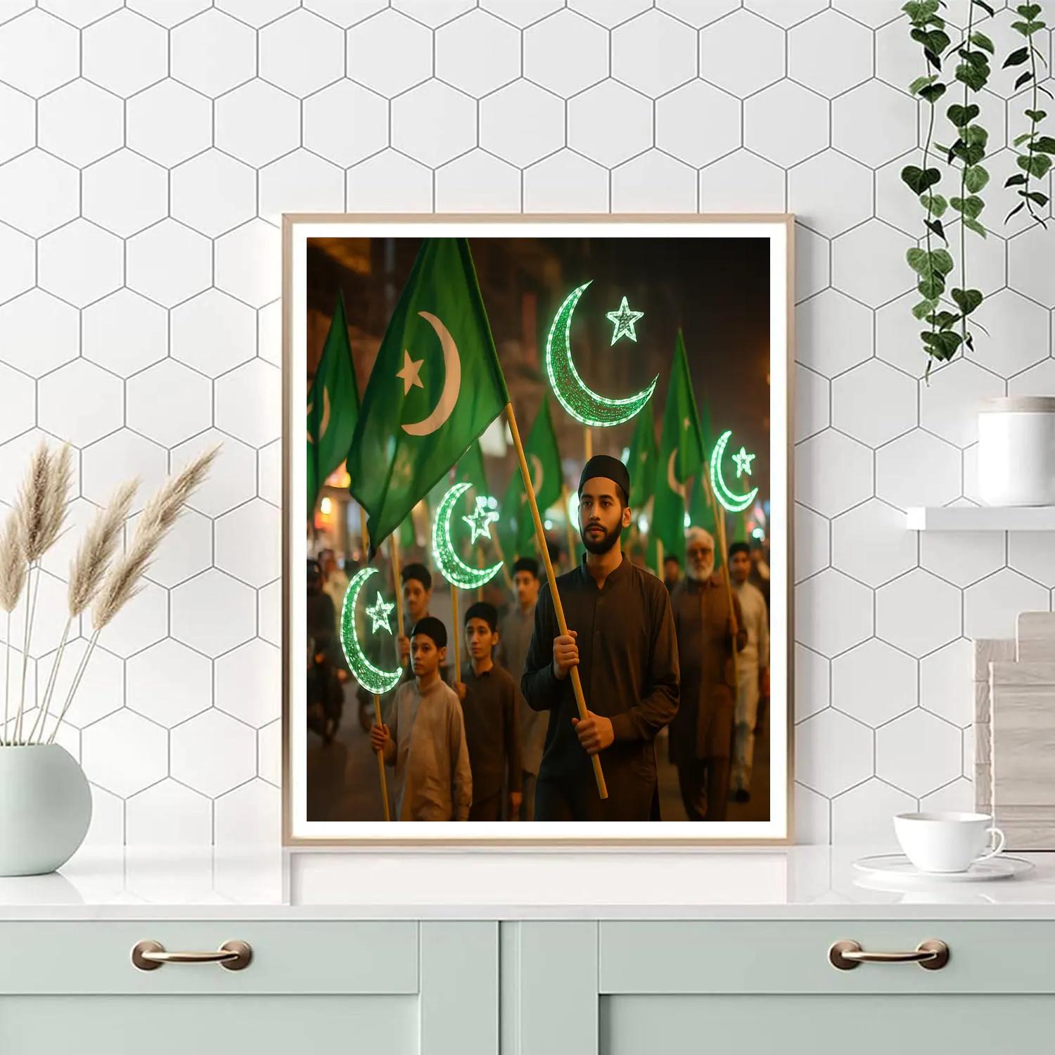 Eid Milad Un Nabi Procession Lahore paint by color