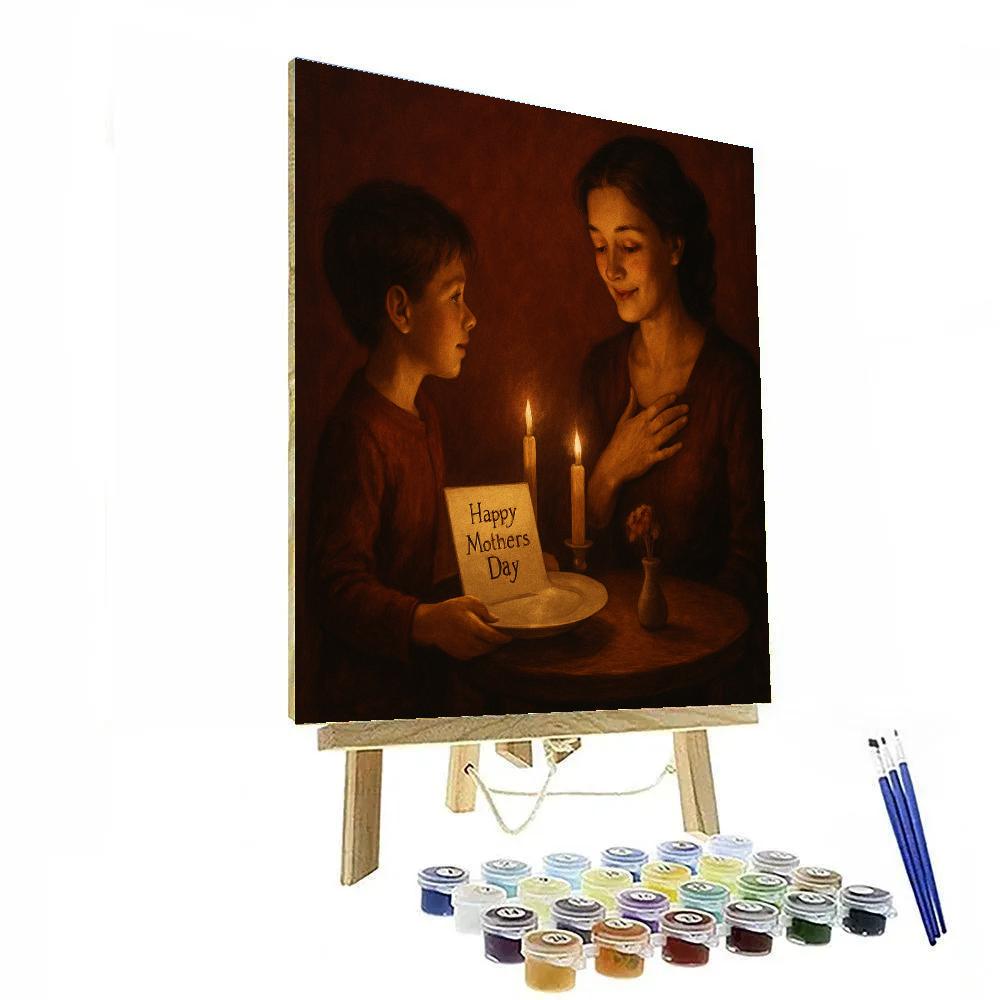 Mothers Day Candlelit Dinner Surprise painting number kit