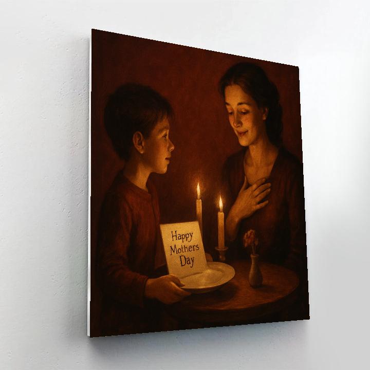 Mothers Day Candlelit Dinner Surprise painting number kit