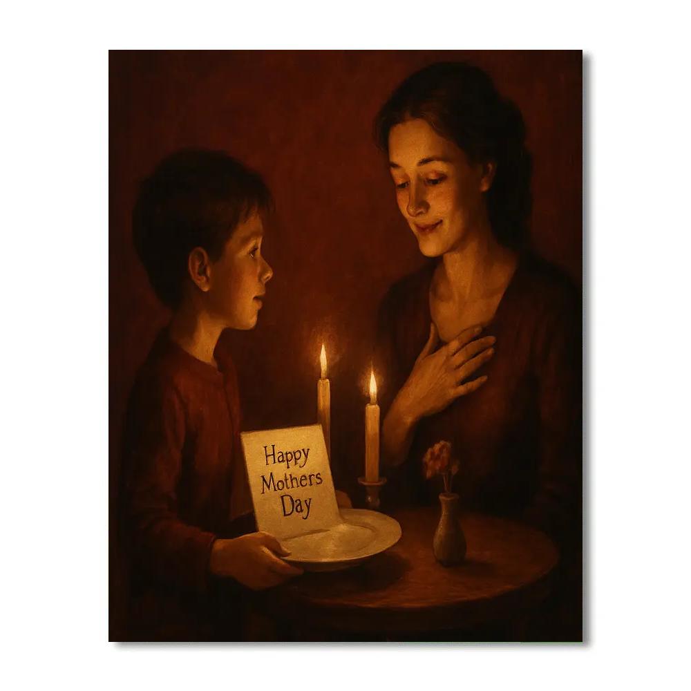 Mothers Day Candlelit Dinner Surprise painting number kit