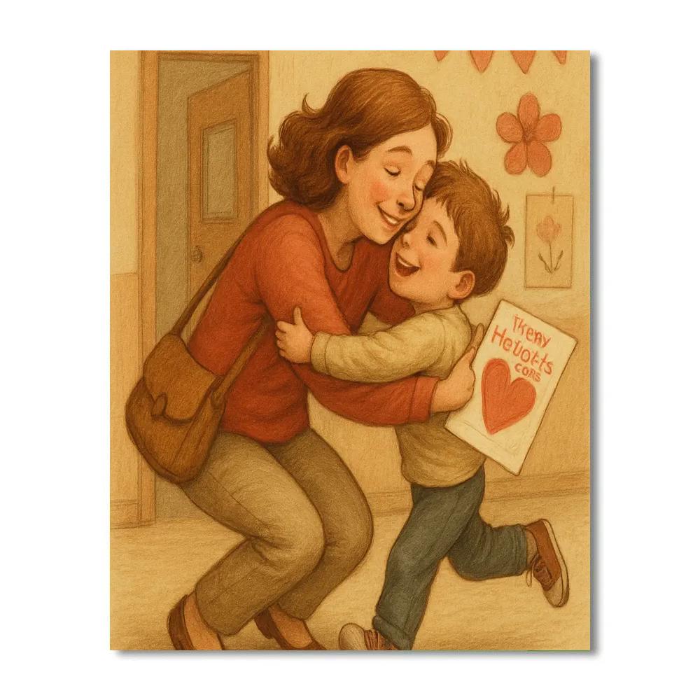 Mothers Day Classroom Thank You Pickup Number painting