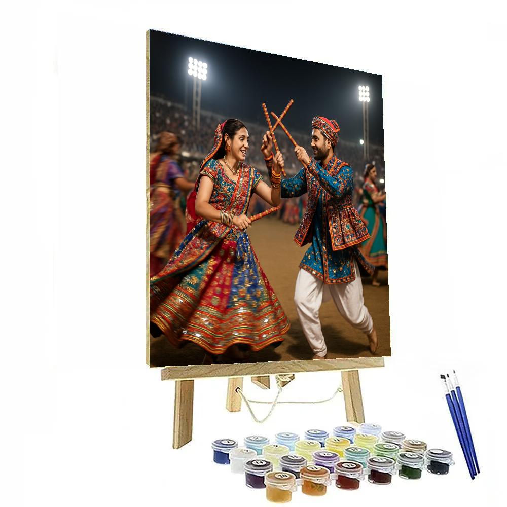 Navratri Garba Dance Ahmedabad Ground Numbered painting kits