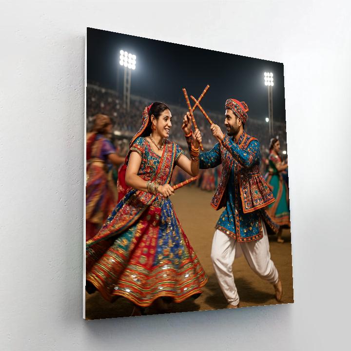 Navratri Garba Dance Ahmedabad Ground Numbered painting kits