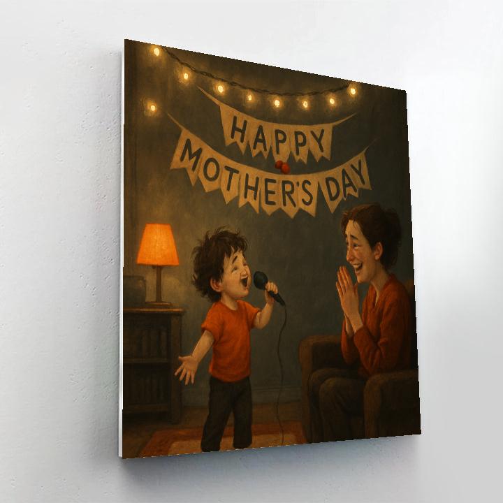 Mothers Day Concert In The Living Room Numbered painting kits