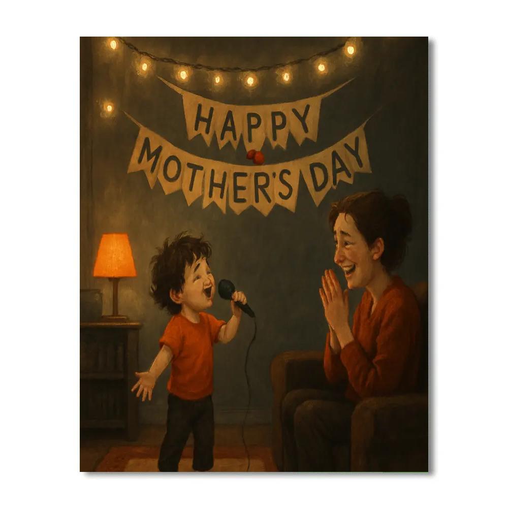 Mothers Day Concert In The Living Room Numbered painting kits
