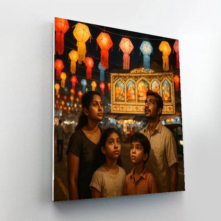 Vesak Lanterns Colombo Street paint by numbers