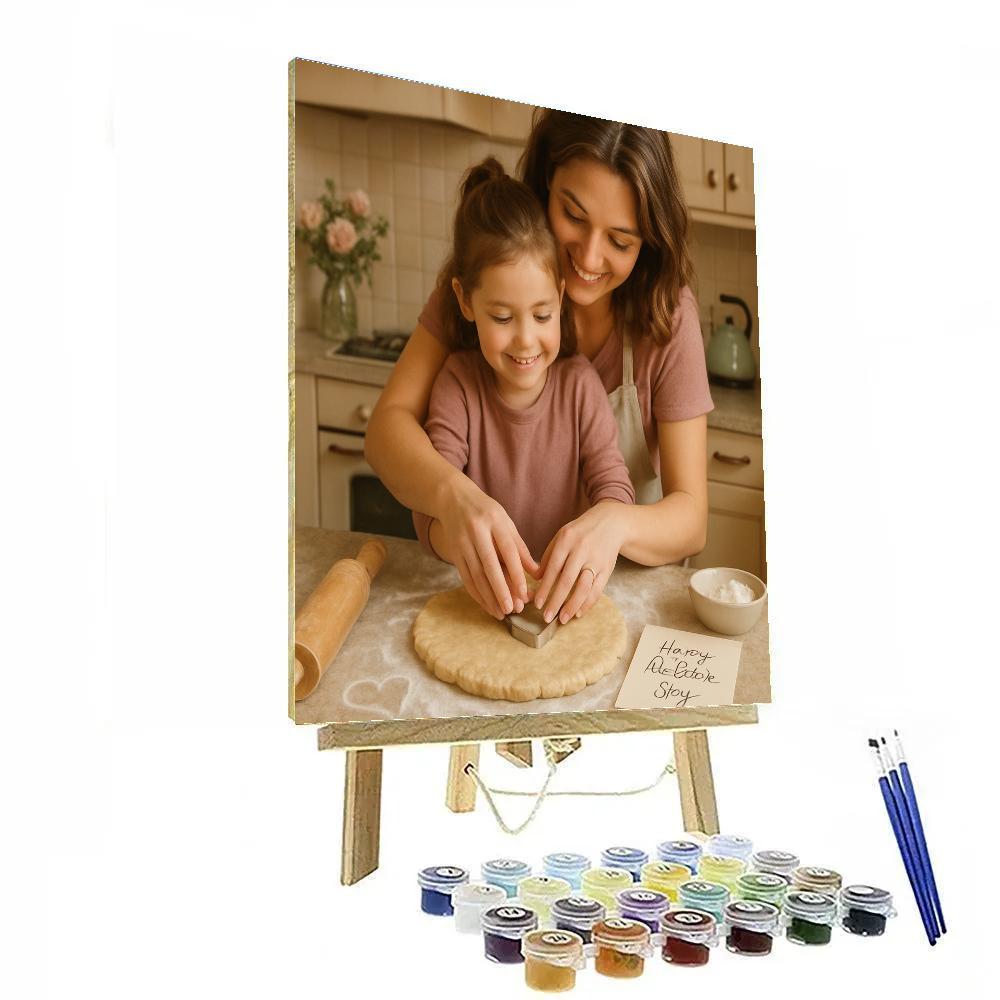 Mothers Day Baking And Flour Hearts paint by number