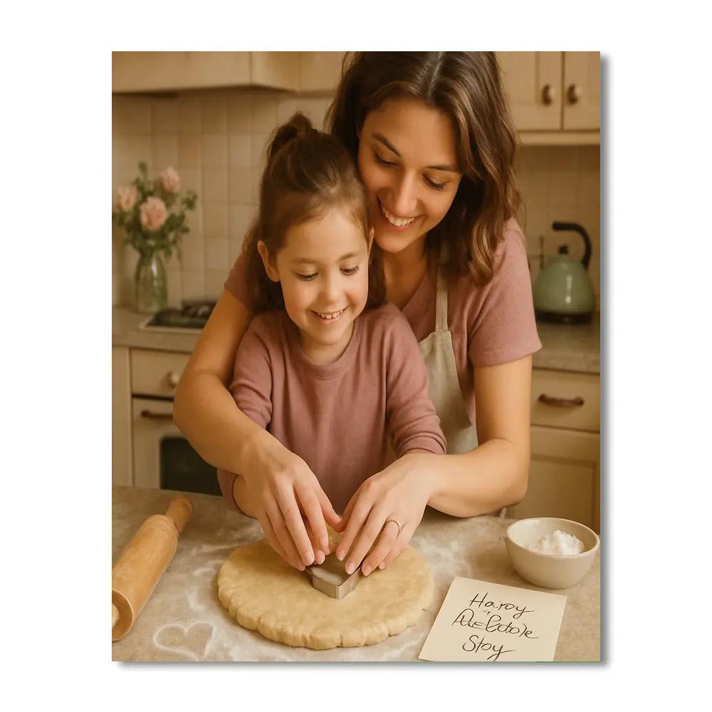 Mothers Day Baking And Flour Hearts paint by number