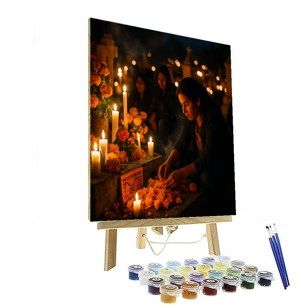 Day Of The Dead Cemetery Vigil Oaxaca Painting by numbers kit