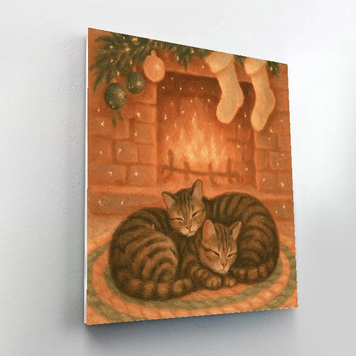 Cat Naps By The Hearth Paint by numbers art