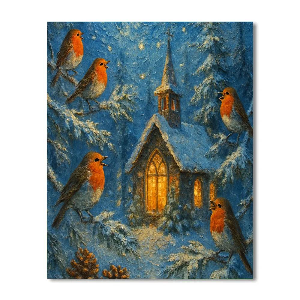 Frost Choir In The Chapel Glade paint by numbers