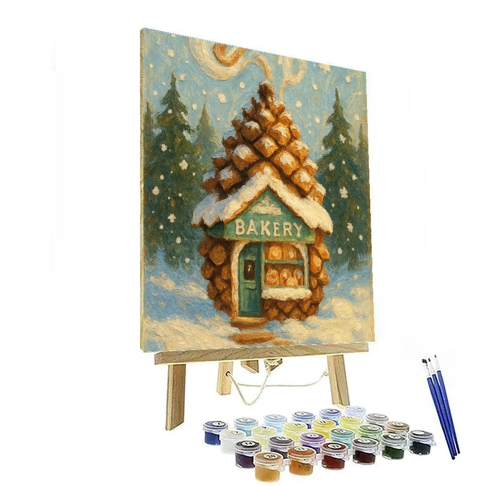 Pinecone Bakery Morning Paint by numbers art