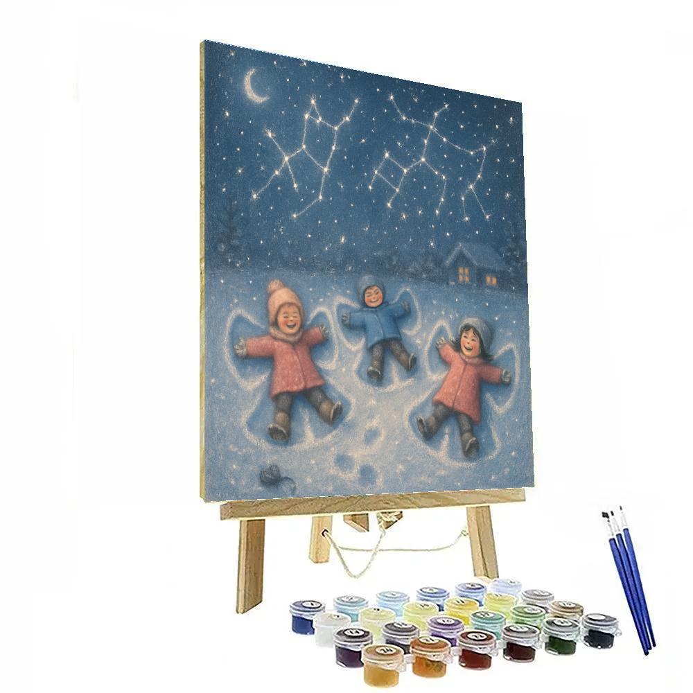 Snow Angel Constellations Numbered painting kits