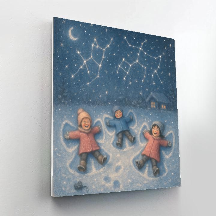 Snow Angel Constellations Numbered painting kits