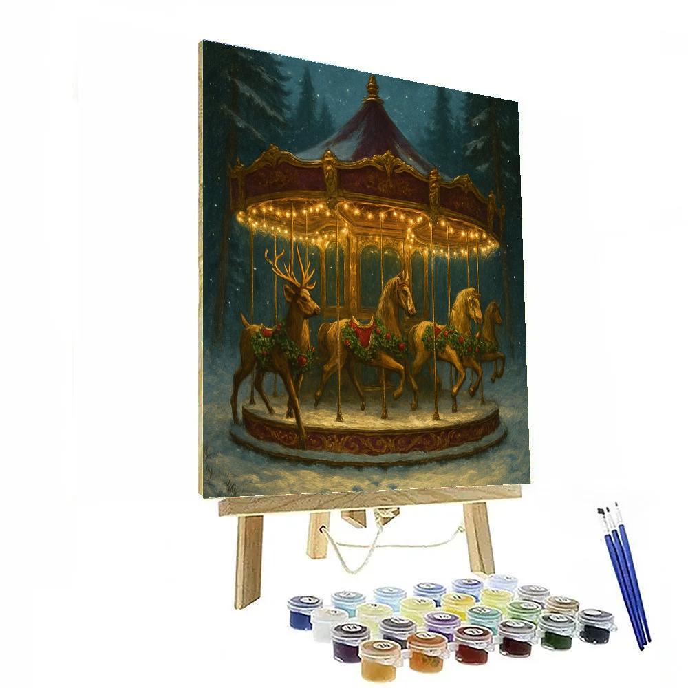 Evergreen Carousel Night DIY paint by numbers