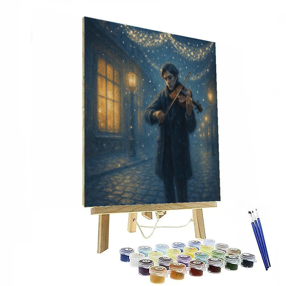 Frosted Violin Nocturne Number painting