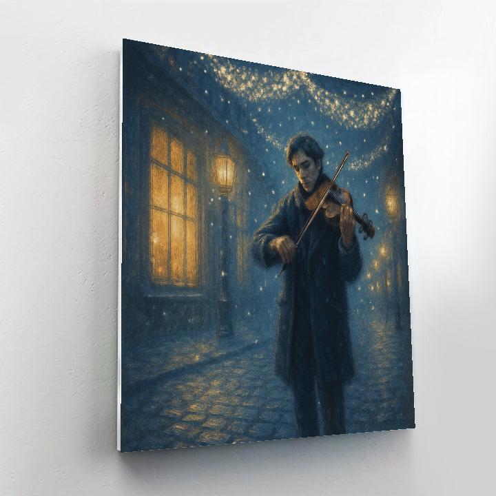 Frosted Violin Nocturne Number painting