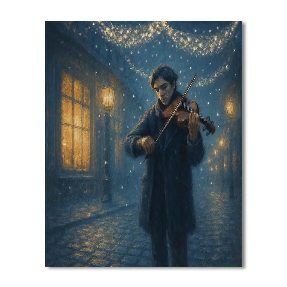 Frosted Violin Nocturne Number painting