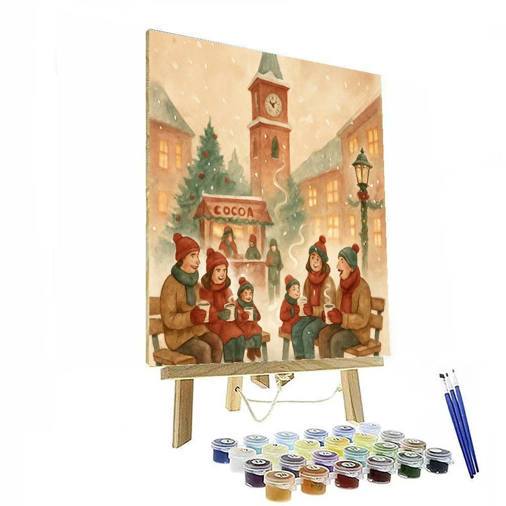 Clocktower Cocoa Break Paint by numbers art