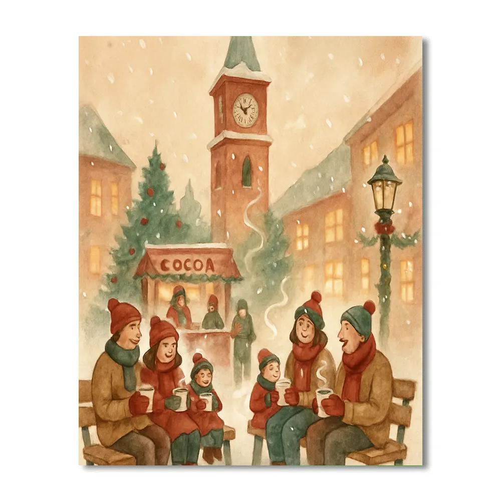 Clocktower Cocoa Break Paint by numbers art