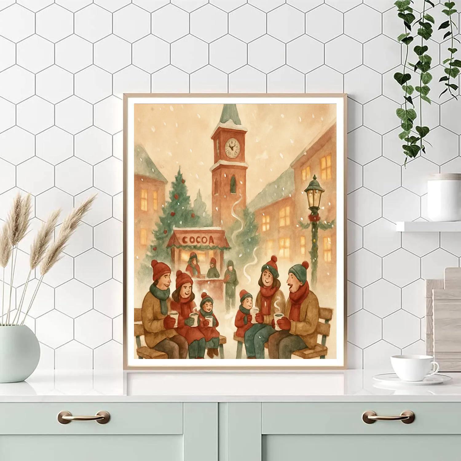 Clocktower Cocoa Break Paint by numbers art