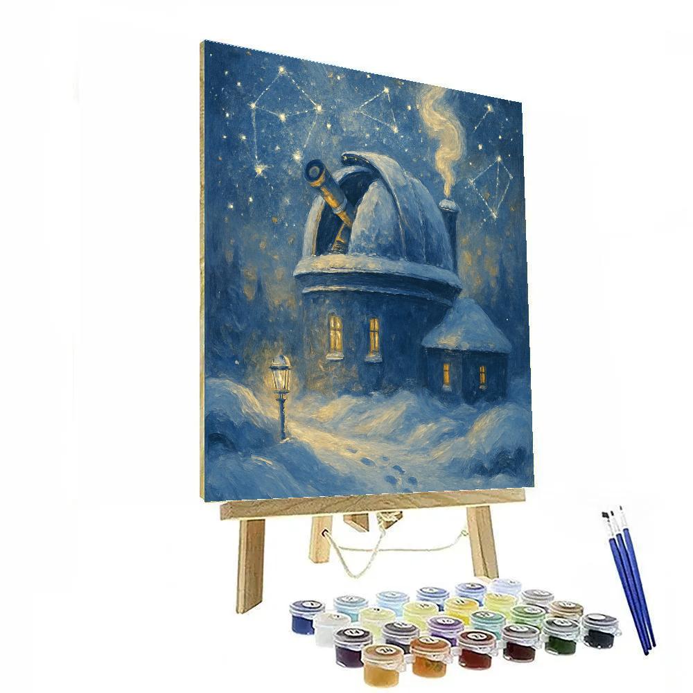 Snowbound Observatory Wish Paint by numbers art