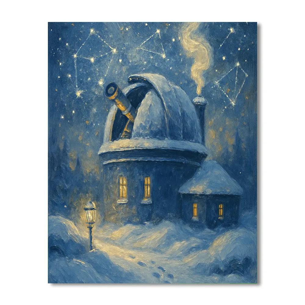 Snowbound Observatory Wish Paint by numbers art