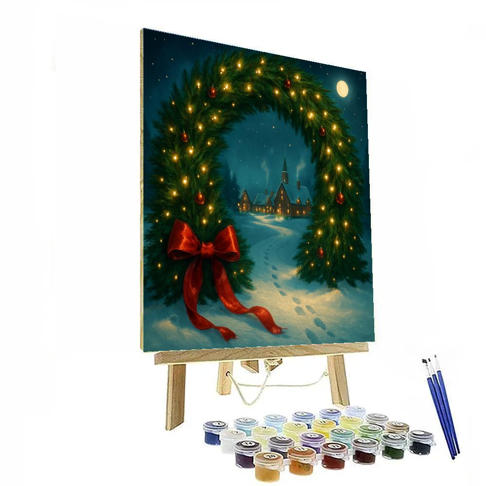 Pine Wreath Stargate paint by number