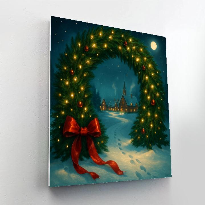 Pine Wreath Stargate paint by number