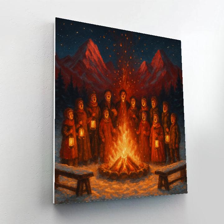 Fireside Alpine Choir Numbered painting kits