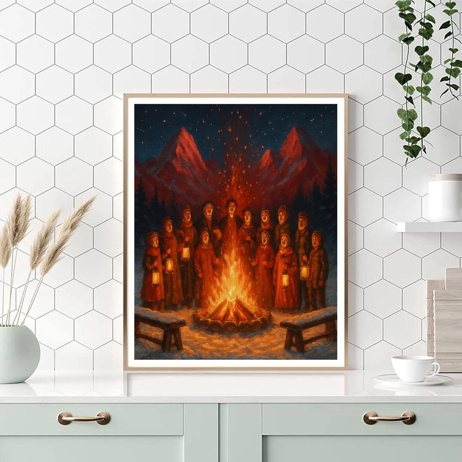 Fireside Alpine Choir Numbered painting kits
