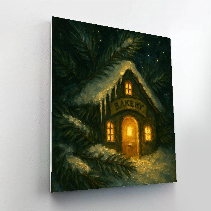 Midnight Pine Needle Bakery painting number kit