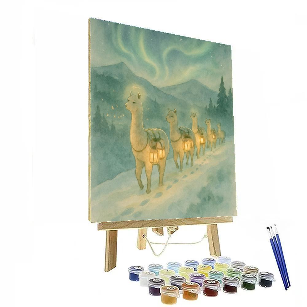 Luminaria Alpaca Caravan Paint by numbers kits