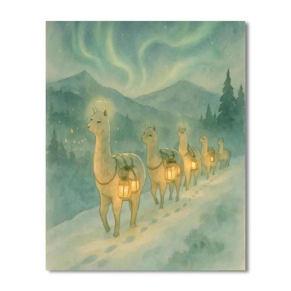 Luminaria Alpaca Caravan Paint by numbers kits