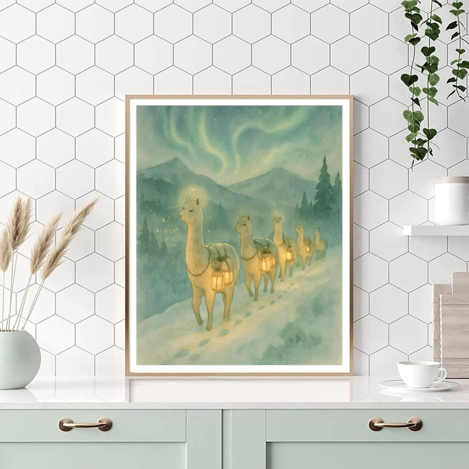 Luminaria Alpaca Caravan Paint by numbers kits