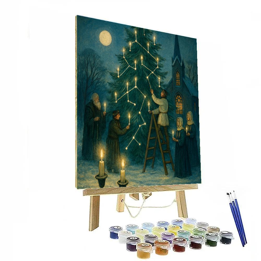 Churchyard Evergreen Constellation Painting by numbers kit