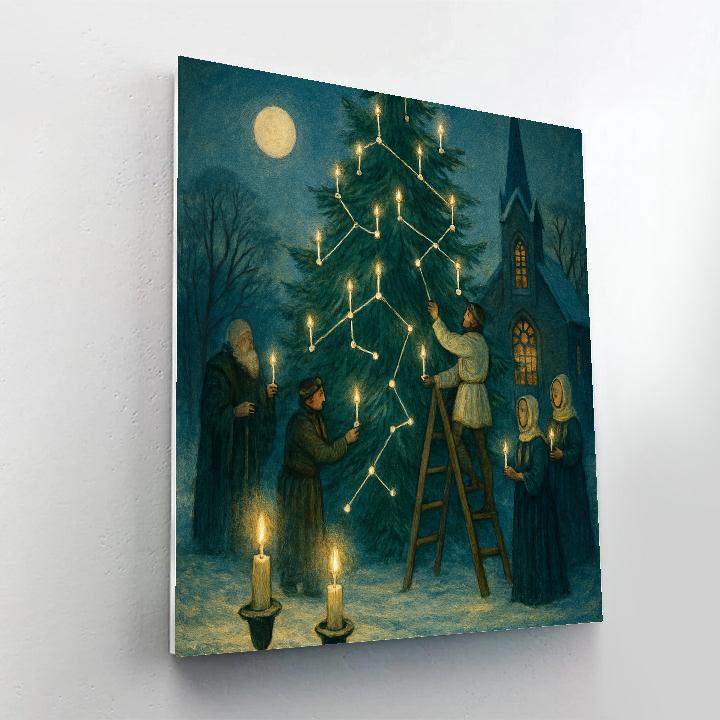 Churchyard Evergreen Constellation Painting by numbers kit
