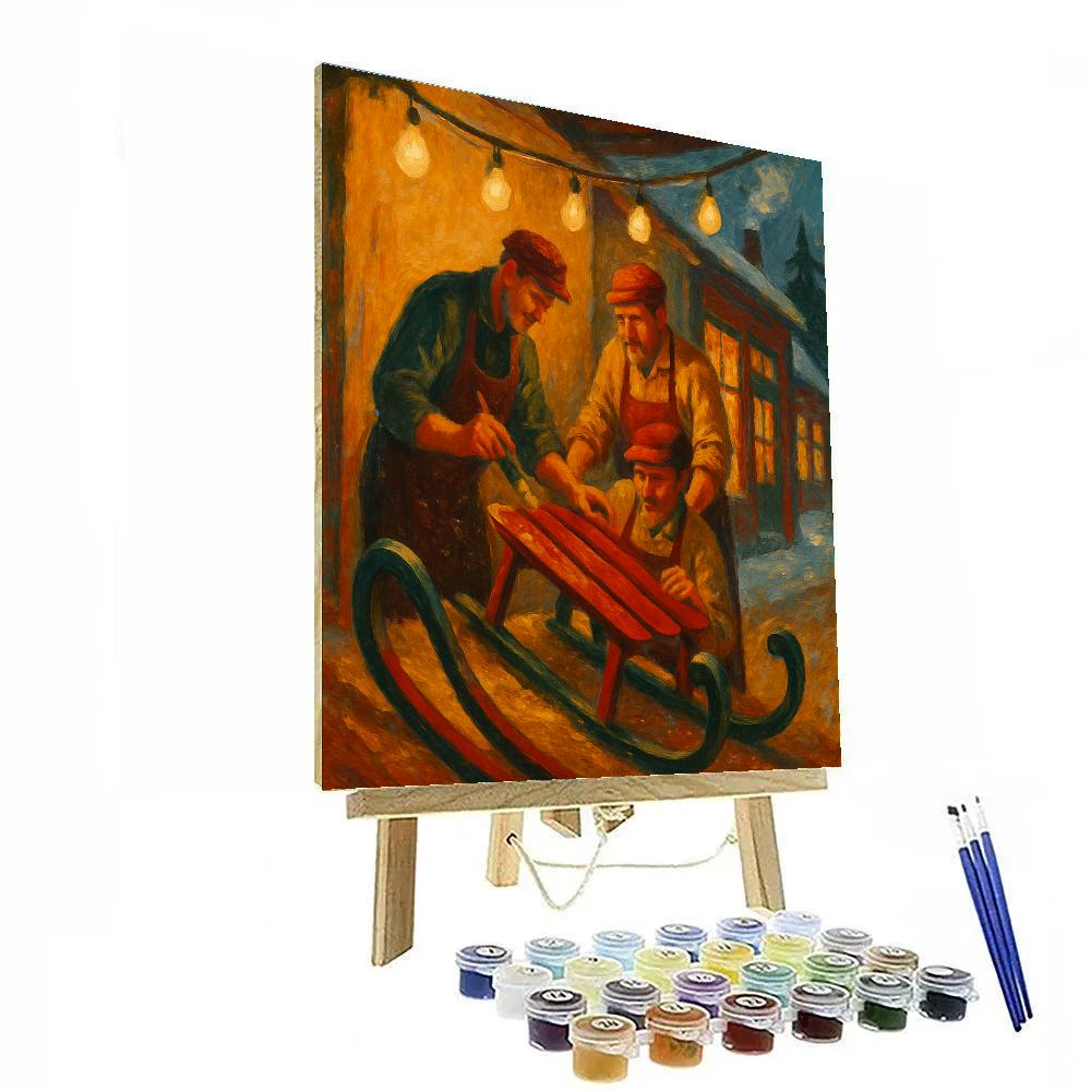 Twilight Sled Makers Lane Number painting