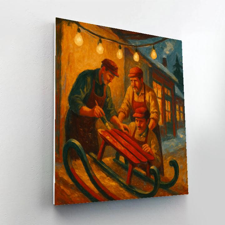 Twilight Sled Makers Lane Number painting