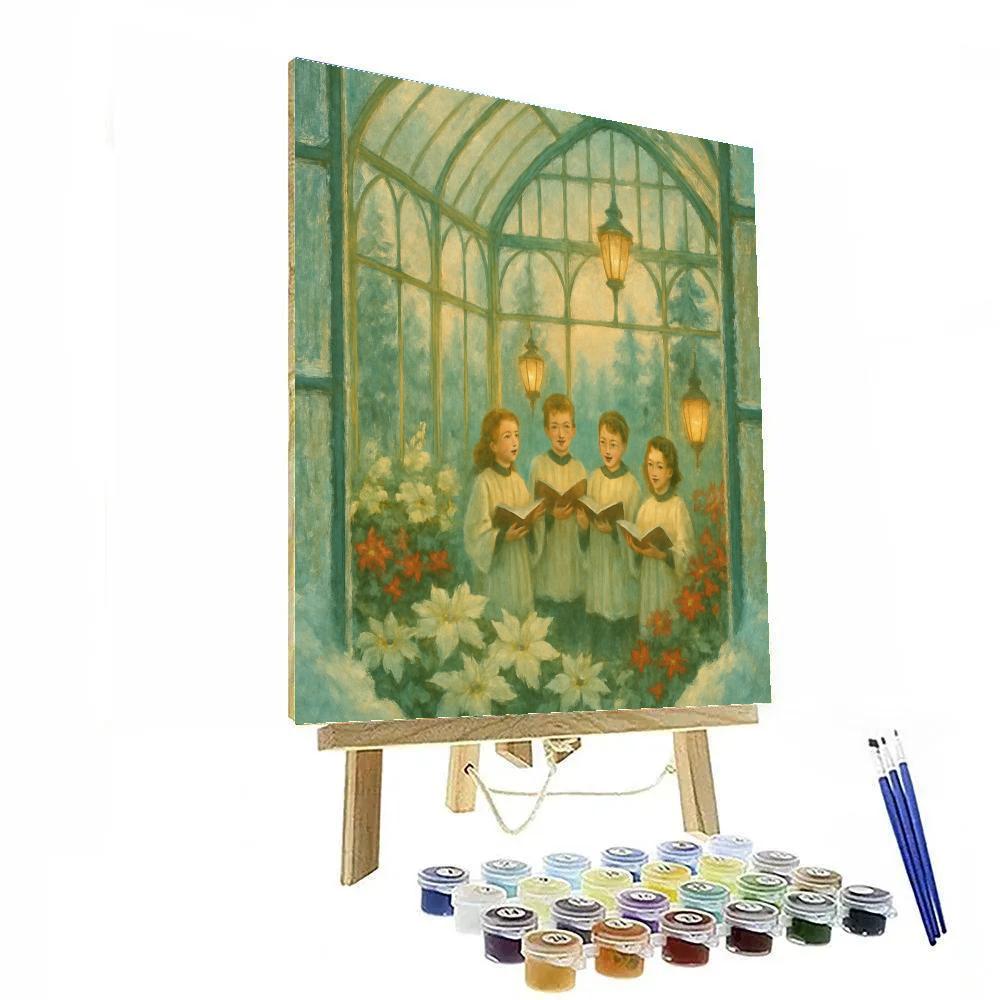 Icicle Greenhouse Carol Paint by numbers art