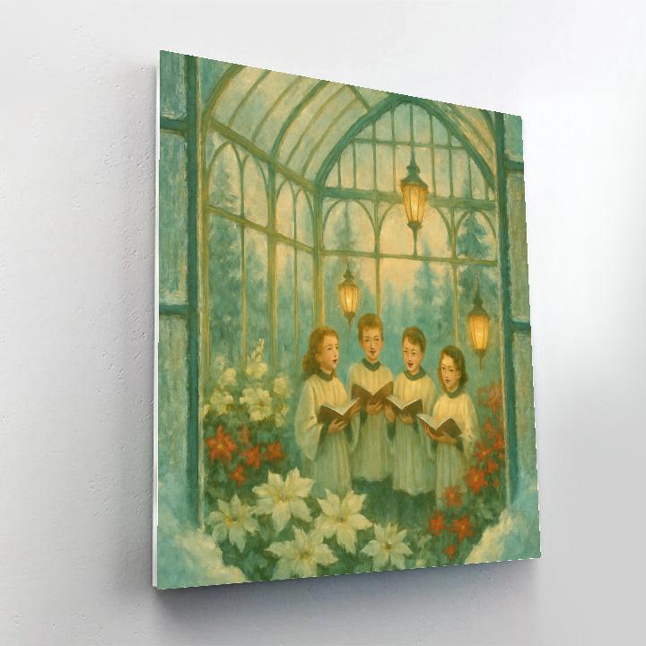 Icicle Greenhouse Carol Paint by numbers art