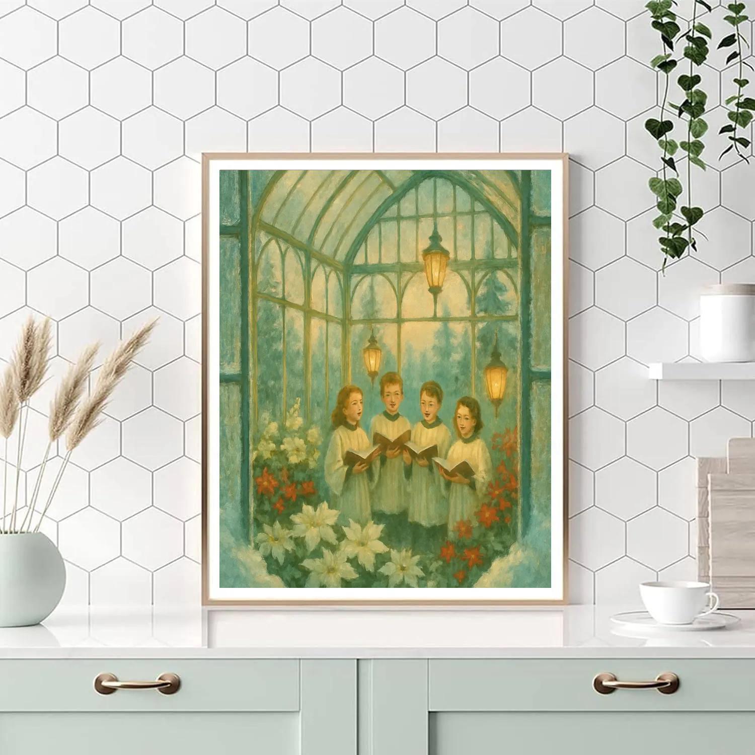 Icicle Greenhouse Carol Paint by numbers art